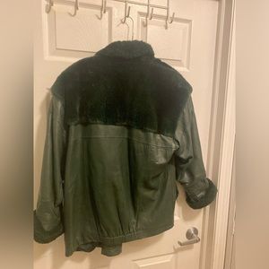 Green fur jacket